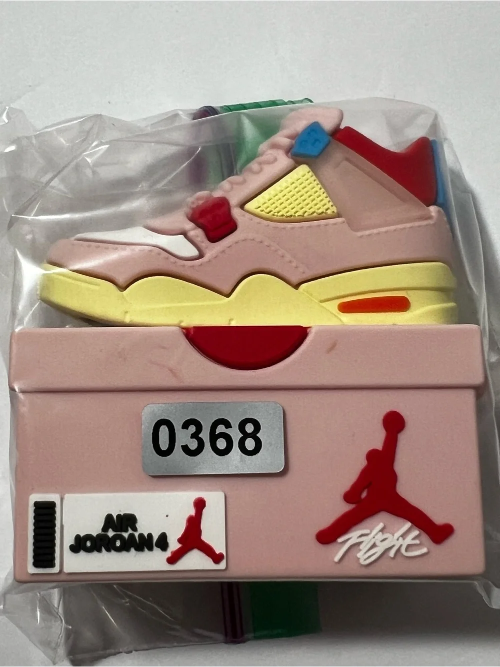 3D Air Jordan 4 Pink Sneaker AirPods Pro charging Case Cover with hook novelty